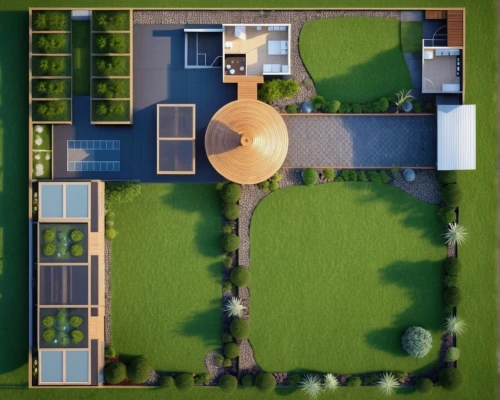 mid century house,modern house,aerial view umbrella,mid century modern,large home,modern architecture,sky apartment,floorplan home,house floorplan,from above,helipad,overhead shot,luxury home,aerial shot,residential,roof landscape,view from above,luxury property,suburban,residential house,Photography,General,Realistic