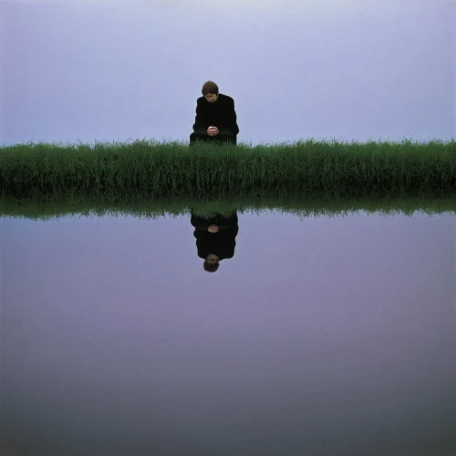 mirror in the meadow,pond,shirakami-sanchi,isolated,ervin hervé-lóránth,wetland,yamada's rice fields,the man in the water,meditation,man at the sea,album cover,reflect,l pond,self-reflection,the rice field,salt-flats,marsh,reflection in water,lake tanuki,to be alone,Photography,Black and white photography,Black and White Photography 03