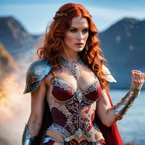 fantasy woman,celtic queen,wonderwoman,celtic woman,female warrior,breastplate,red cape,wonder woman,the enchantress,sorceress,maureen o'hara - female,heroic fantasy,warrior woman,aphrodite,wonder woman city,red tunic,ariel,strong woman,redheads,aquaman,Photography,General,Commercial