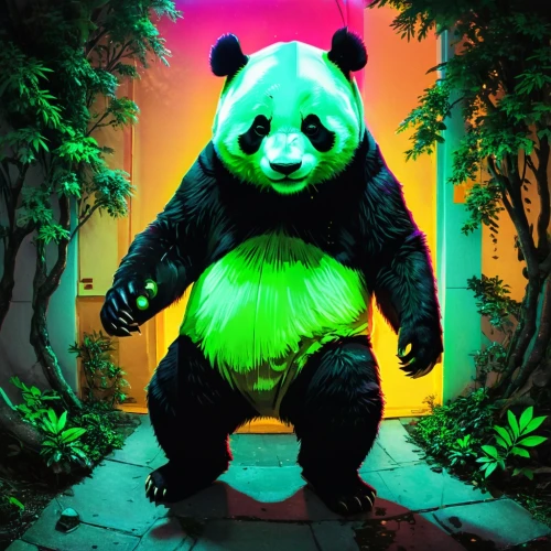 pandabear,panda bear,chinese panda,panda,giant panda,neon body painting,pandas,hanging panda,kawaii panda,bamboo,scandia bear,little panda,panda cub,po,patrol,baby panda,bamboo forest,kawaii panda emoji,feng shui,kung,Conceptual Art,Sci-Fi,Sci-Fi 05