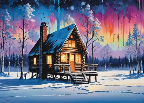 winter house,snow house,log cabin,cottage,winter landscape,summer cottage,lonely house,house in the forest,snow scene,the cabin in the mountains,home landscape,wooden house,country cottage,christmas landscape,log home,house painting,winter background,snow landscape,little house,winter dream,Conceptual Art,Graffiti Art,Graffiti Art 08