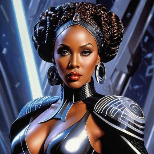 princess leia,african american woman,darth talon,black woman,cg artwork,star mother,sci fiction illustration,black women,african woman,power icon,goddess of justice,chaka,tiana,widow,beautiful african american women,nigeria woman,sci fi,empire,jaya,lady honor,Conceptual Art,Sci-Fi,Sci-Fi 24