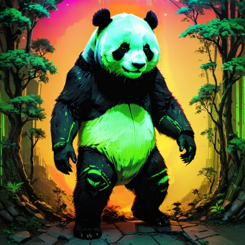 pandabear,chinese panda,panda,panda bear,giant panda,kawaii panda,pandas,hanging panda,kawaii panda emoji,little panda,patrol,bear guardian,bamboo,panda cub,scandia bear,po,rainbow background,oliang,pandoro,bear market,Conceptual Art,Sci-Fi,Sci-Fi 05