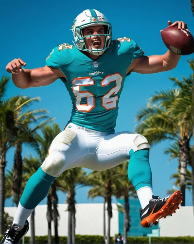 teal and orange,balancing on the football field,miami,running back,sprint football,a flying dolphin in air,dolphin background,high and tight,viking,fl,orlovsky,jordan fields,national football league,baker,jumbo shrimp,athlete,kahn,football player,unleashed,ball carrier,Illustration,Realistic Fantasy,Realistic Fantasy 10