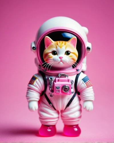 pink cat,spacesuit,cosmonaut,astronaut,space suit,astronaut suit,the pink panter,space-suit,astronautics,spacefill,astronaut helmet,toy photos,cosmonautics day,mission to mars,doll cat,red tabby,astronauts,spaceman,aquanaut,cat image,Unique,3D,Toy