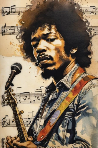 jimmy hendrix,jimi hendrix,painted guitar,man with saxophone,afro-american,saxophone playing man,afro american,musician,guitar player,jazz guitarist,street musician,afro,chalk drawing,piece of music,70's icon,bob,gibson,jazz,saxophonist,art bard,Photography,General,Natural