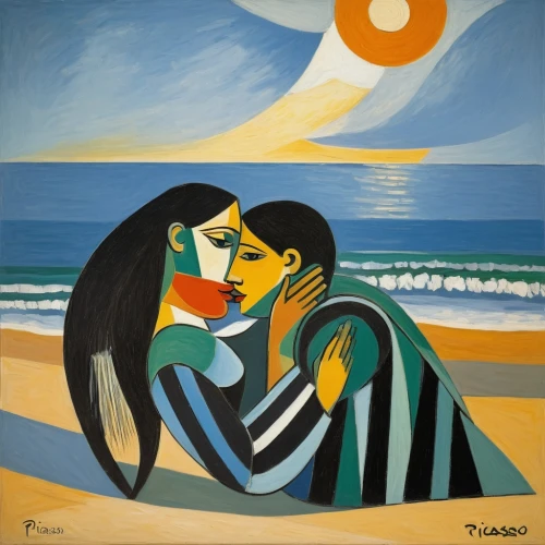 young couple,picasso,honeymoon,lovers,loving couple sunrise,mother kiss,amorous,two people,couple in love,indigenous painting,sun and moon,olle gill,as a couple,mother with child,post impressionism,man and wife,romantic portrait,kissel,david bates,two girls,Art,Artistic Painting,Artistic Painting 05