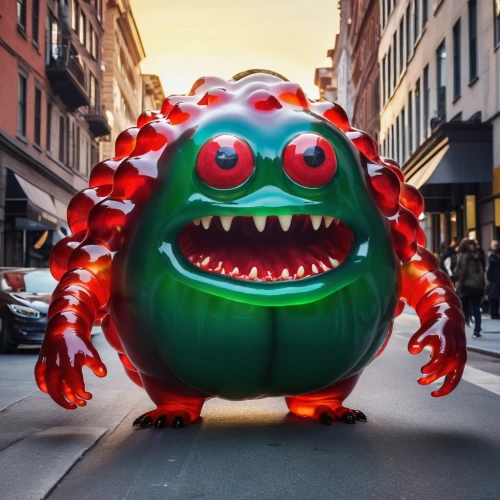 irish balloon,shamrock balloon,basler fasnacht,green tomatoe,cinema 4d,balloon hot air,mooncake festival,calabaza,minion hulk,rubber dinosaur,bellpepper,copenhagen,child monster,red balloon,inflated,lampenpuzergras,daruma,invader,bulbasaur,one eye monster,Photography,General,Realistic