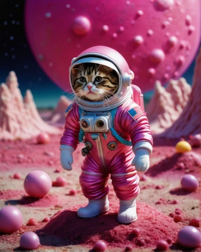 pink cat,spacesuit,space suit,space-suit,astronaut,cosmonaut,astronautics,mission to mars,spaceman,cosmonautics day,alien planet,spacefill,lost in space,red planet,extraterrestrial life,outer space,astronaut suit,space voyage,robot in space,space travel,Unique,3D,Toy