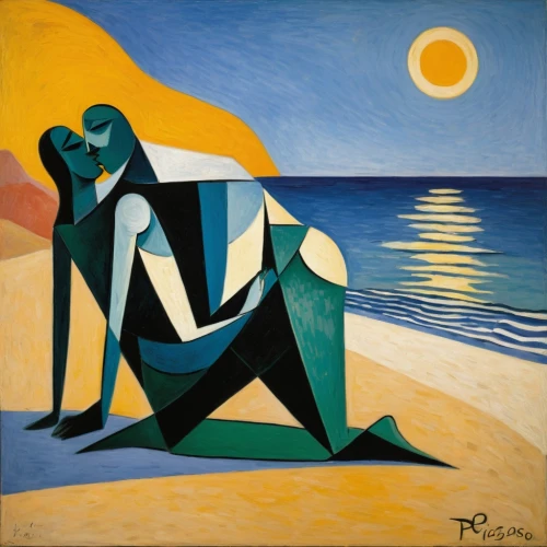 young couple,two people,picasso,man and wife,man and woman,man at the sea,loving couple sunrise,art deco woman,honeymoon,black couple,african art,people on beach,amorous,tango,dancing couple,as a couple,lovers,braque francais,couple - relationship,art deco,Art,Artistic Painting,Artistic Painting 05