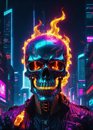 cyberpunk,terminator,cyber,cyber glasses,80's design,80s,cyborg,neon human resources,neon,electro,fire background,skull racing,3d man,would a background,4k wallpaper,cybernetics,electric,futuristic,hd wallpaper,neon lights,Conceptual Art,Sci-Fi,Sci-Fi 26