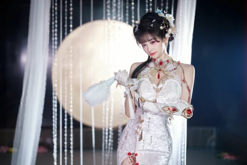 ao dai,dead bride,asian costume,oriental princess,taiwanese opera,bridal dress,bridal clothing,bride,bridal,joss stick,geisha girl,moonlit,mid-autumn festival,silver wedding,peking opera,sun bride,oriental girl,moonlit night,wedding dress,geisha