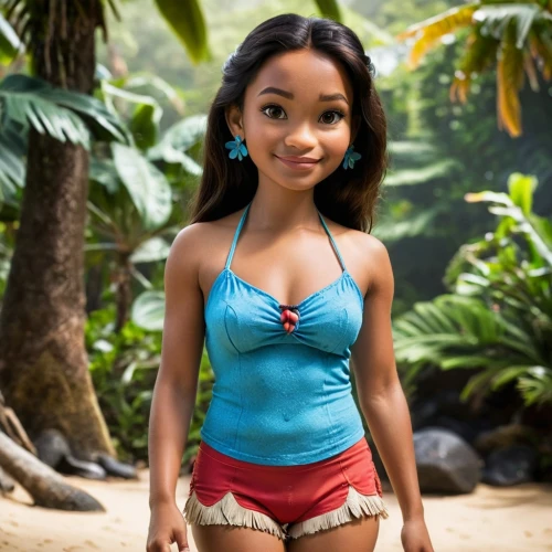 moana,polynesian girl,tiana,hula,polynesian,pocahontas,disney character,cave girl,lilo,barbie doll,wonderwoman,aladin,indian girl,wonder woman,mowgli,super heroine,female doll,mulan,barbie,indian girl boy,Photography,General,Cinematic