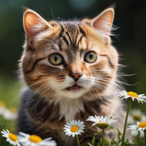 flower cat,blossom kitten,cute cat,american curl,on a wild flower,norwegian forest cat,flower animal,american bobtail,siberian cat,maincoon,cat image,calico cat,red tabby,tabby cat,breed cat,beautiful girl with flowers,british longhair cat,animal photography,tabby kitten,funny cat,Photography,General,Cinematic