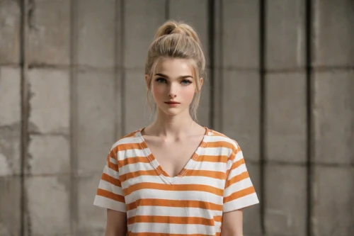 horizontal stripes,clementine,girl in t-shirt,wooden mannequin,striped background,blond girl,isolated t-shirt,fashion doll,poppy,blonde woman,liberty cotton,poppy seed,female doll,fashion dolls,women fashion,realdoll,pixie-bob,fashion girl,girl in a long,dress doll,Photography,Natural