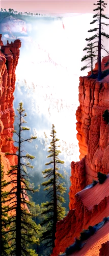 bryce canyon,canyon,fairyland canyon,red cliff,hoodoos,cliff dwelling,river pines,cartoon video game background,pine trees,landscape background,world digital painting,grand canyon,pine forest,watercolor pine tree,arid landscape,pines,cliffs,red earth,zion,mountainous landforms,Illustration,Abstract Fantasy,Abstract Fantasy 08