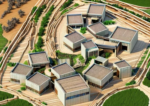 new housing development,escher village,eco-construction,building valley,solar cell base,urban development,hotel complex,eco hotel,residential area,residential,school design,aurora village,tianjin,chinese architecture,suburban,mixed-use,zhengzhou,kirrarchitecture,housing estate,construction area,Design Sketch,Design Sketch,None