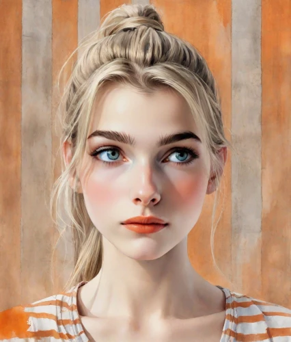 girl portrait,portrait background,clementine,digital painting,portrait of a girl,digital art,world digital painting,fantasy portrait,girl drawing,cinnamon girl,vector girl,natural cosmetic,mystical portrait of a girl,orange,illustrator,custom portrait,digital artwork,orange color,girl in a long,rust-orange,Digital Art,Watercolor