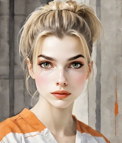 natural cosmetic,clementine,portrait background,girl portrait,cosmetic,cosmetic brush,portrait of a girl,doll's facial features,cinnamon girl,fantasy portrait,illustrator,world digital painting,vanessa (butterfly),vector girl,bun,custom portrait,beauty face skin,realdoll,edit icon,artist portrait,Digital Art,Watercolor