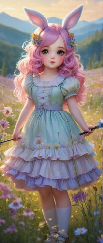 rosa 'the fairy,rosa ' the fairy,flower fairy,fae,spring unicorn,little girl fairy,meadow in pastel,child fairy,spring background,garden fairy,springtime background,fairy,faerie,vanessa (butterfly),fairy tale character,fantasia,clover meadow,girl in flowers,blooming field,fairy world,Illustration,Abstract Fantasy,Abstract Fantasy 02