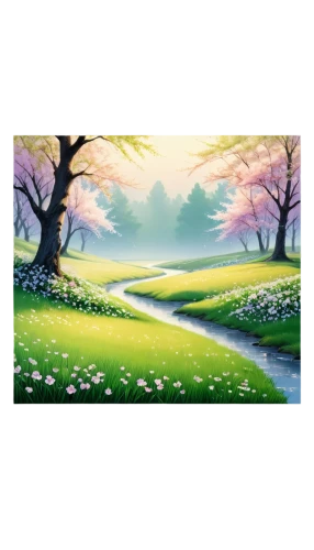 landscape background,meadow in pastel,cartoon video game background,springtime background,japanese sakura background,spring background,golf course background,watercolor background,meadow landscape,sakura background,mushroom landscape,forest background,salt meadow landscape,backgrounds,farm background,sakura trees,forest landscape,background vector,rural landscape,slide canvas,Illustration,Vector,Vector 09