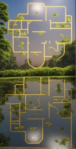 fractal environment,l pond,acid lake,artificial island,pond,island chain,fractals art,artificial islands,computer art,mandelbrodt,reflection in water,panoramical,lake tanuki,lilly pond,background vector,cartoon video game background,computer graphics,reflection of the surface of the water,mobile video game vector background,fractals,Photography,General,Realistic