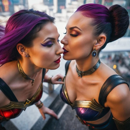 girl kiss,goth festival,kiss,bodypaint,kisses,muah,latex clothing,fire-eater,neon carnival brasil,kissing,body painting,cheek kissing,bodypainting,making out,face paint,smooch,two girls,motorboat,mardi gras,fire eaters,Photography,General,Sci-Fi
