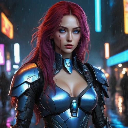 cyborg,nova,cyberpunk,cg artwork,avenger,kat,futuristic,ironman,fantasy woman,x-men,female warrior,starfire,electro,head woman,xmen,fantasy portrait,samara,ai,femme fatale,scifi,Illustration,Realistic Fantasy,Realistic Fantasy 07