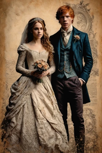 wedding invitation,young couple,man and wife,the victorian era,gothic portrait,wedding couple,bride and groom,husband and wife,vintage man and woman,beautiful couple,wedding photo,married,bridegroom,wife and husband,prince and princess,romantic portrait,wedding icons,wedding dresses,mr and mrs,frock coat,Photography,General,Fantasy