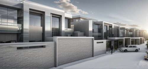new housing development,townhouses,3d rendering,modern house,snow roof,residential,appartment building,modern architecture,sky apartment,block balcony,cubic house,apartment complex,apartment building,apartments,white buildings,apartment block,residential building,residences,apartment buildings,glass facade