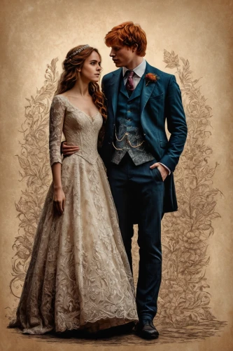 vintage man and woman,flightless bird,wedding photo,wedding couple,wedding invitation,bride and groom,wedding icons,the victorian era,prince and princess,man and wife,beautiful couple,romantic portrait,wedding gown,silver wedding,young couple,vintage boy and girl,bridegroom,golden weddings,mr and mrs,wedding dresses,Photography,General,Fantasy