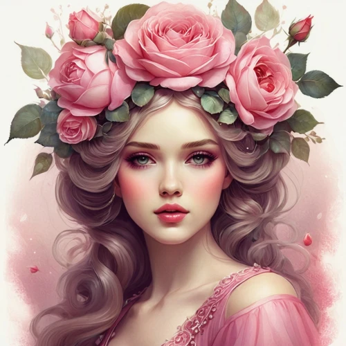 rose flower illustration,rose wreath,pink roses,pink rose,peach rose,rose pink colors,pink floral background,rosa 'the fairy,romantic rose,camellias,blooming wreath,rose blossom,pink beauty,pink peony,floral wreath,blooming roses,peony pink,wild roses,noble roses,camellia,Illustration,Realistic Fantasy,Realistic Fantasy 15