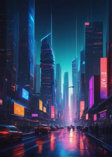 cityscape,cyberpunk,colorful city,futuristic landscape,metropolis,tokyo city,shinjuku,evening city,shanghai,city at night,fantasy city,city lights,dusk,dusk background,futuristic,neon arrows,neon lights,urban,tokyo,city,Conceptual Art,Daily,Daily 05