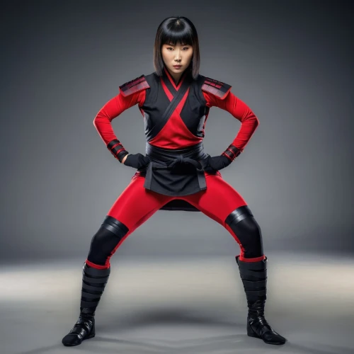 martial arts uniform,cartoon ninja,anime japanese clothing,two-point-ladybug,mulan,japanese martial arts,sprint woman,cosplay image,yukio,sports uniform,wushu,red super hero,sanshou,katana,wasp,manchester terrier,dry suit,cosplayer,kungfu,savate,Photography,General,Realistic