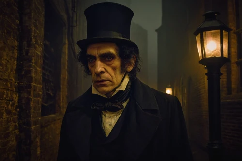 dracula,christmas carol,count,sherlock holmes,holmes,the doctor,stovepipe hat,top hat,gas lamp,bowler hat,chimney sweeper,the victorian era,downton abbey,joseph turner,twelve,halloween 2019,halloween2019,bellboy,costume hat,halloween frankenstein,Illustration,Realistic Fantasy,Realistic Fantasy 26