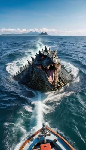 salt water crocodile,saltwater crocodile,sea monsters,crocodile,gator,philippines crocodile,marine reptile,kraken,amphibious warfare ship,sea scouts,marine iguana,aligator,rotten boat,muggar crocodile,viking ship,inflatable boat,toothed whale,marine animal,crocodiles,jaws,Photography,General,Realistic