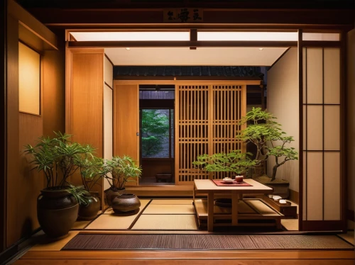 japanese-style room,ryokan,japanese architecture,bamboo curtain,asian architecture,bamboo plants,japan's three great night views,tatami,kyoto,japanese zen garden,japanese-style,tea ceremony,zen garden,japanese style,kaiseki,kanazawa,japanese garden ornament,bamboo,wooden windows,japan garden,Art,Classical Oil Painting,Classical Oil Painting 40