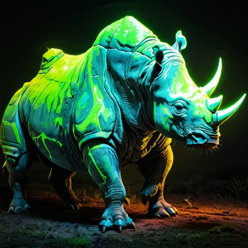 triceratops,rhino,tribal bull,rhinoceros,black rhinoceros,neon body painting,black rhino,indian rhinoceros,white rhinoceros,glow in the dark paint,uintatherium,bull,prehistoric,bison,horoscope taurus,southern square-lipped rhinoceros,endangered,stegosaurus,cape buffalo,ox,Conceptual Art,Sci-Fi,Sci-Fi 05