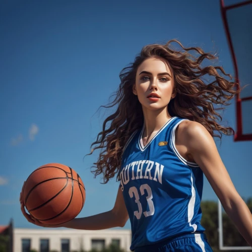 woman's basketball,basketball player,women's basketball,outdoor basketball,girls basketball,sports girl,sports uniform,basketball,shooting sport,girls basketball team,youth sports,indoor games and sports,basketball moves,sports jersey,portrait photography,sports,basketball hoop,playing sports,sprint woman,sports gear,Illustration,Realistic Fantasy,Realistic Fantasy 25