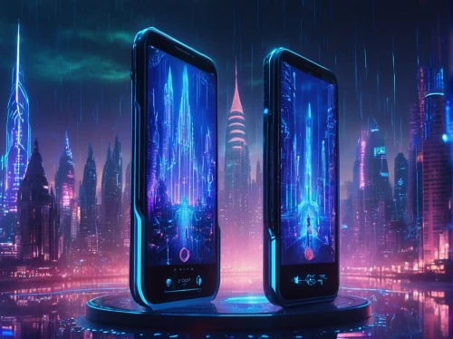 futuristic landscape,futuristic,mac pro and pro display xdr,honor 9,samsung galaxy,full hd wallpaper,wet smartphone,power towers,digital data carriers,monolith,screens,electric tower,cyberpunk,cellular tower,phone,portal,hd wallpaper,devices,cell phone,viewphone,Illustration,Realistic Fantasy,Realistic Fantasy 02