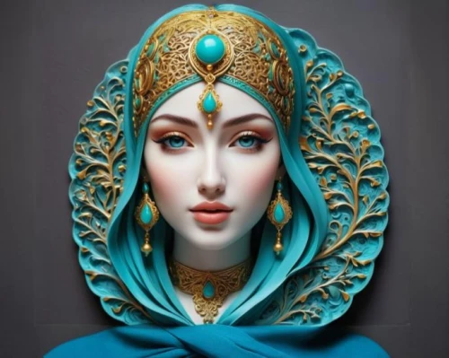 miss circassian,arabian,muslim woman,islamic girl,turban,beautiful bonnet,orientalism,oriental princess,the prophet mary,headscarf,muslima,iranian,hijaber,hijab,headpiece,indian headdress,teal blue asia,headdress,genuine turquoise,ethnic design