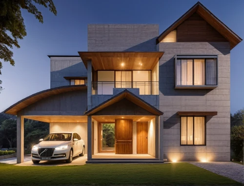 modern house,modern architecture,cubic house,folding roof,build by mirza golam pir,3d rendering,cube house,house shape,modern style,eco-construction,frame house,two story house,smart home,timber house,contemporary,residential house,wooden house,architectural style,smart house,luxury home
