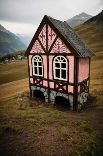 mountain hut,alpine hut,miniature house,lonely house,icelandic houses,house in mountains,wooden hut,danish house,monte rosa hut,little house,house in the mountains,mountain huts,wooden house,timber framed building,small house,wooden church,the cabin in the mountains,the gingerbread house,abandoned house,swiss house,Small Objects,Outdoor,Swiss Landscapes