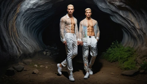 adam and eve,cave tour,lava tube,speleothem,mirror of souls,long underwear,ice cave,cave,glacier cave,mannequins,image manipulation,elven forest,caving,meridians,photomanipulation,enchanted forest,limb males,mythical creatures,pit cave,two wolves