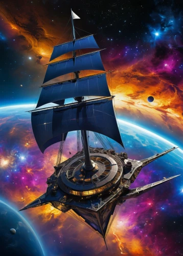 star ship,carrack,galleon ship,steam frigate,voyager,caravel,victory ship,sail ship,ship releases,sailing ship,spacescraft,battlecruiser,galleon,sea sailing ship,flagship,ship travel,pioneer 10,space art,sea fantasy,wind rose,Illustration,Japanese style,Japanese Style 05