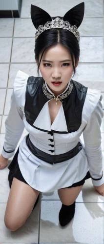 maid,asian costume,doll cat,porcelaine,japanese doll,female doll,crossdressing,puss in boots,pvc,mime,japanese kawaii,cosplay image,cat kawaii,halloween cat,doll dress,white and black color,gata,kitsune,japanese idol,mini,Photography,General,Realistic