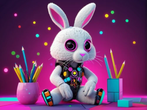 deco bunny,rainbow rabbit,easter theme,easter bunny,bunny,easter background,easter rabbits,little bunny,easter-colors,white rabbit,rabbit,little rabbit,easter festival,easter celebration,cinema 4d,white bunny,painting easter egg,rabbits,easter decoration,jack rabbit,Conceptual Art,Sci-Fi,Sci-Fi 09