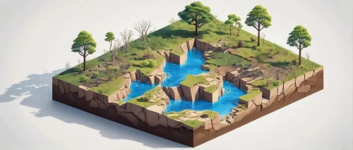 isometric,floating islands,floating island,game illustration,mountain spring,wishing well,sinkhole,artificial islands,a small waterfall,artificial island,water well,underground lake,island suspended,water resources,map icon,water spring,ravine,development concept,water castle,3d mockup,Unique,3D,Isometric