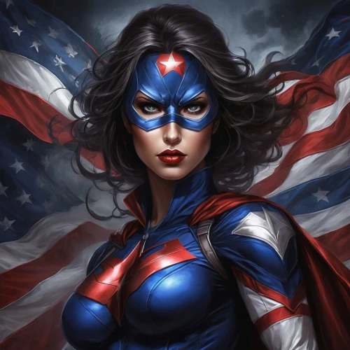 patriot,wonderwoman,capitanamerica,super heroine,wonder woman,super woman,superhero background,patriotism,captain american,wonder woman city,america,patriotic,usa,goddess of justice,flag day (usa),happy day of the woman,superhero,strong women,woman power,captain america,Conceptual Art,Fantasy,Fantasy 34