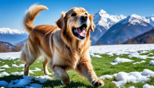 pyrenean mastiff,anatolian shepherd dog,bavarian mountain hound,formosan mountain dog,afghan hound,rough collie,tyrolean hound,carpathian shepherd dog,pyrenean shepherd,leonberger,golden retriever,golden retriver,great pyrenees,estrela mountain dog,livestock guardian dog,english shepherd,caucasian shepherd dog,norwegian buhund,montenegrin mountain hound,st bernard outdoor,Photography,General,Realistic